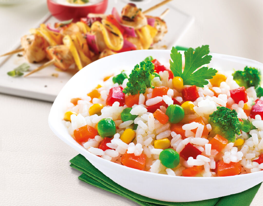 Salade de riz : Salade de riz aux légumes