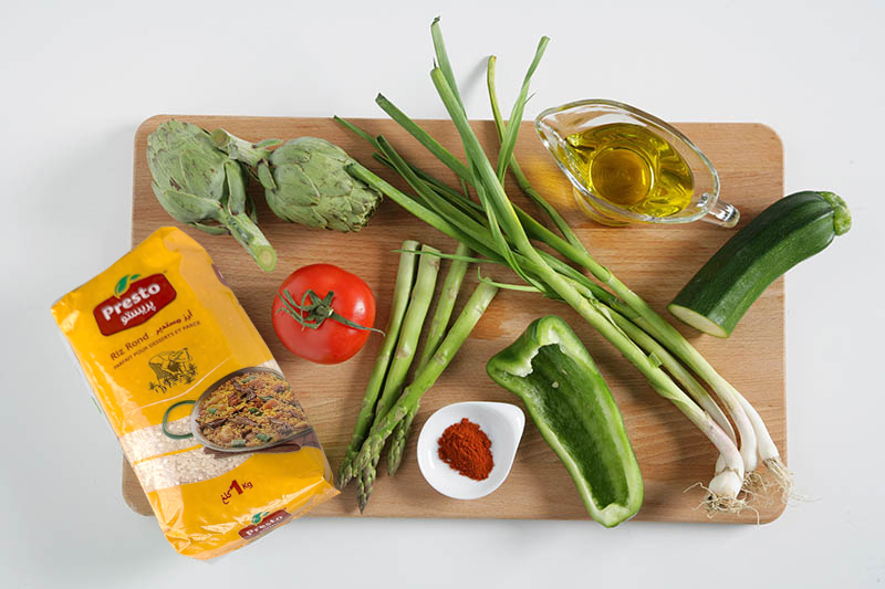 Paella de légumes : ingrédients