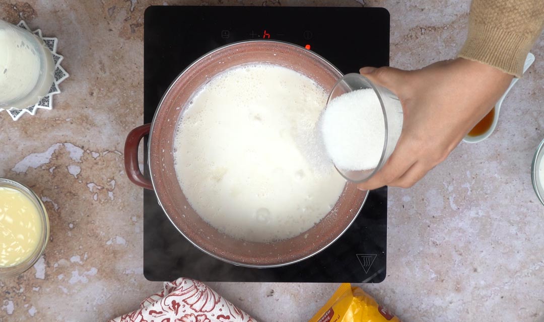 gateau de riz : Préparation du riz au lait