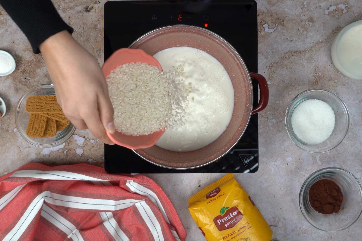 riz sucré : Préparation de riz au lait