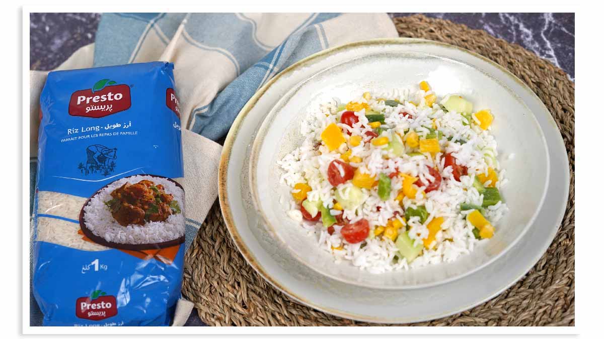salade au riz : Présentation de la salade