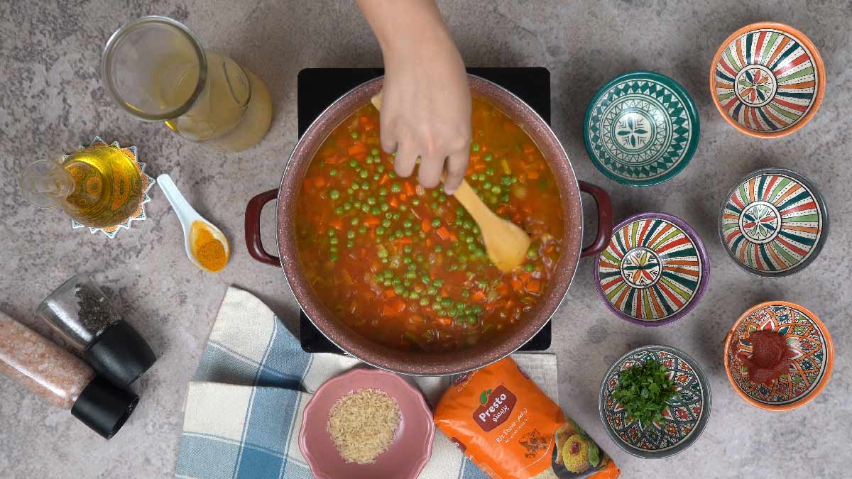 riz aux légumes recette: Cuisson du riz