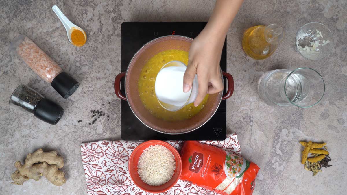 Recette Riz Lait de Coco Curry : Ajout de lait de coco