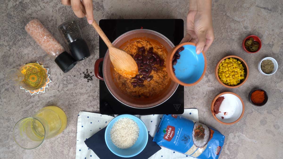 Recette Riz Haricots Rouges Mexicaine: haricots rouges et de maïs