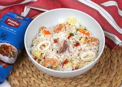 Salade riz fruits de mer: Recette facile et délicieuse