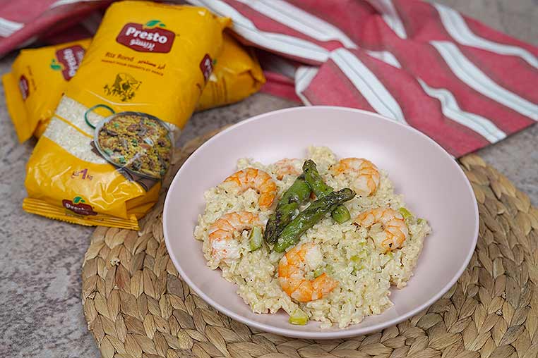 Foto de Risotto asperges et crevettes : Recette complète