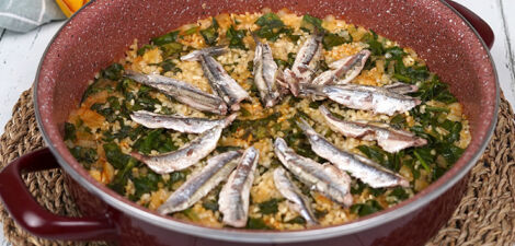 imagen receta Riz aux anchois et aux épinards