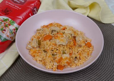 Riz au merlu et aux légumes