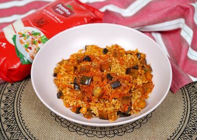 Riz aux aubergines : recette facile et délicieuse