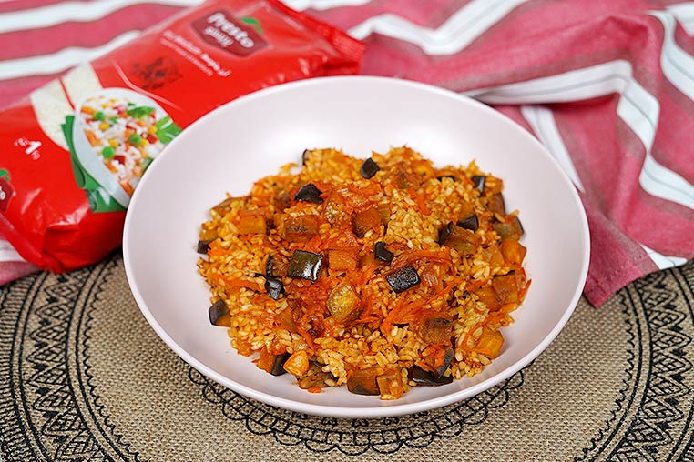 Foto de Riz aux aubergines : recette facile et délicieuse