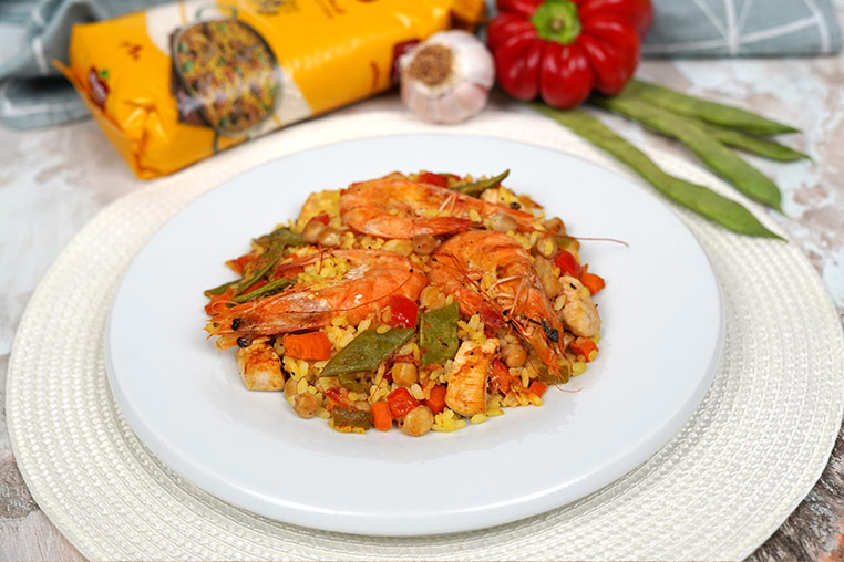 Foto de Recette de paella aux pois chiches : un plat délicieux et nutritif