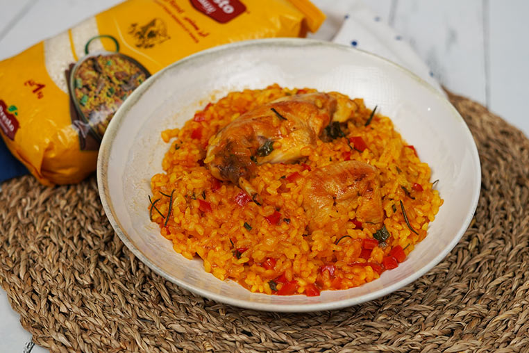 Foto de Paella au poulet et au lapin