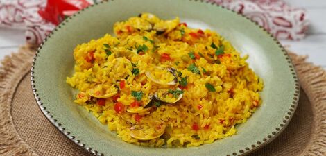 imagen receta الأرز بالمحار